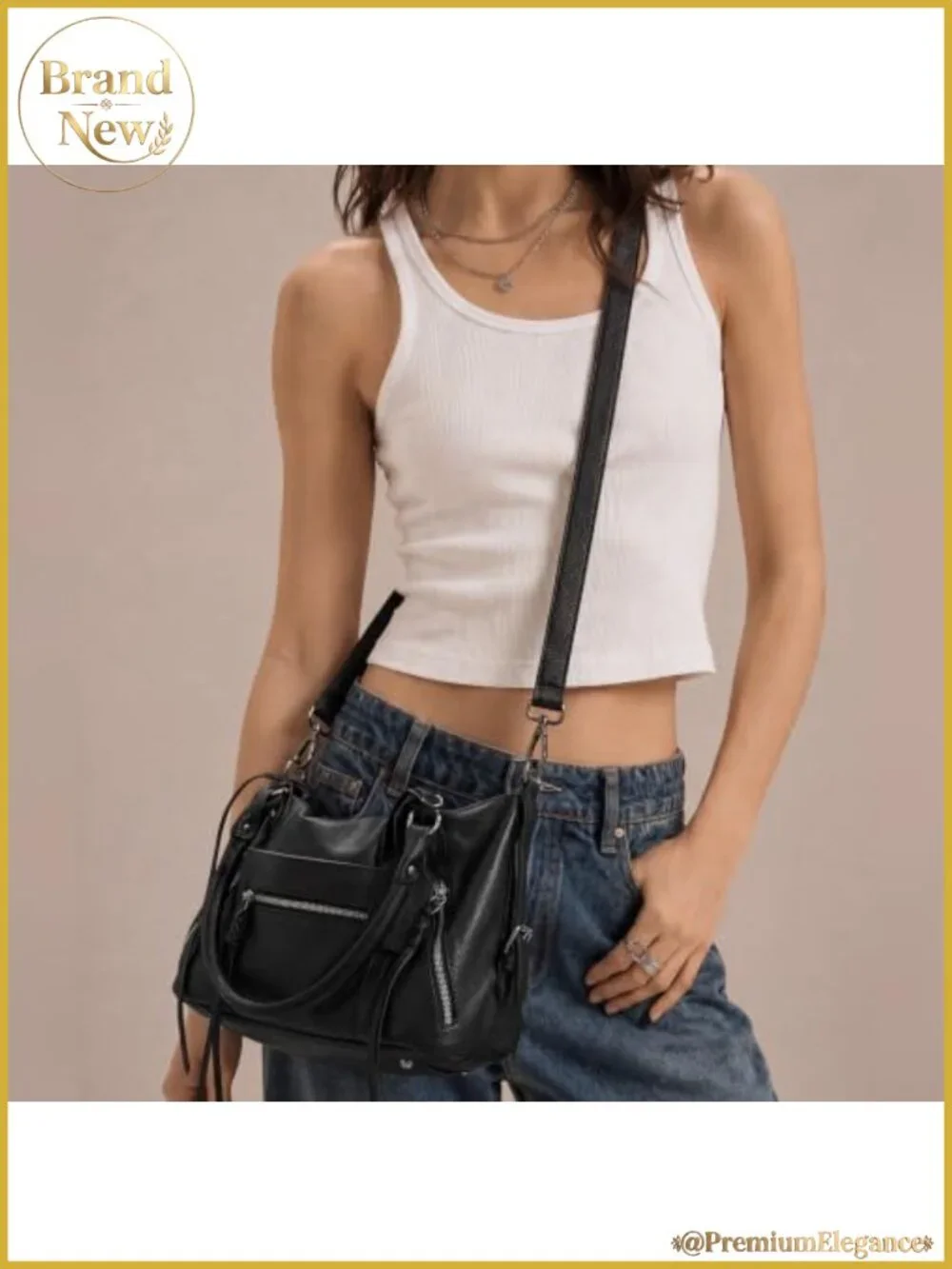 Vegan Leather Tote Bag Hobo Purse Women Shoulder Crossbody Purse